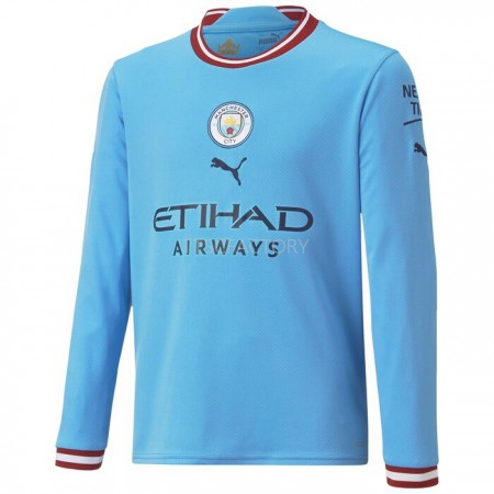 Koszulka Manchester City Domowe Stroje Piłkarskie 2022/23 Długi Rękaw